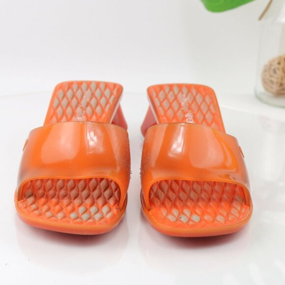 Melissa Opening Ceremony Womens Ladii Sandal Size 7 Coral Slide Mule Block Heel - Picture 4 of 12